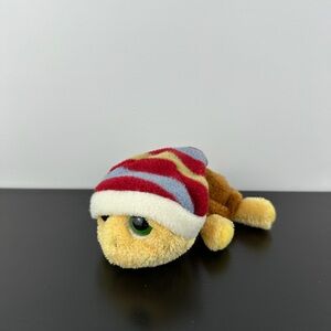 Russ Berrie Rare Lil Peepers Shelly Turtle 6” Christmas Hat Plush Peeper HTF